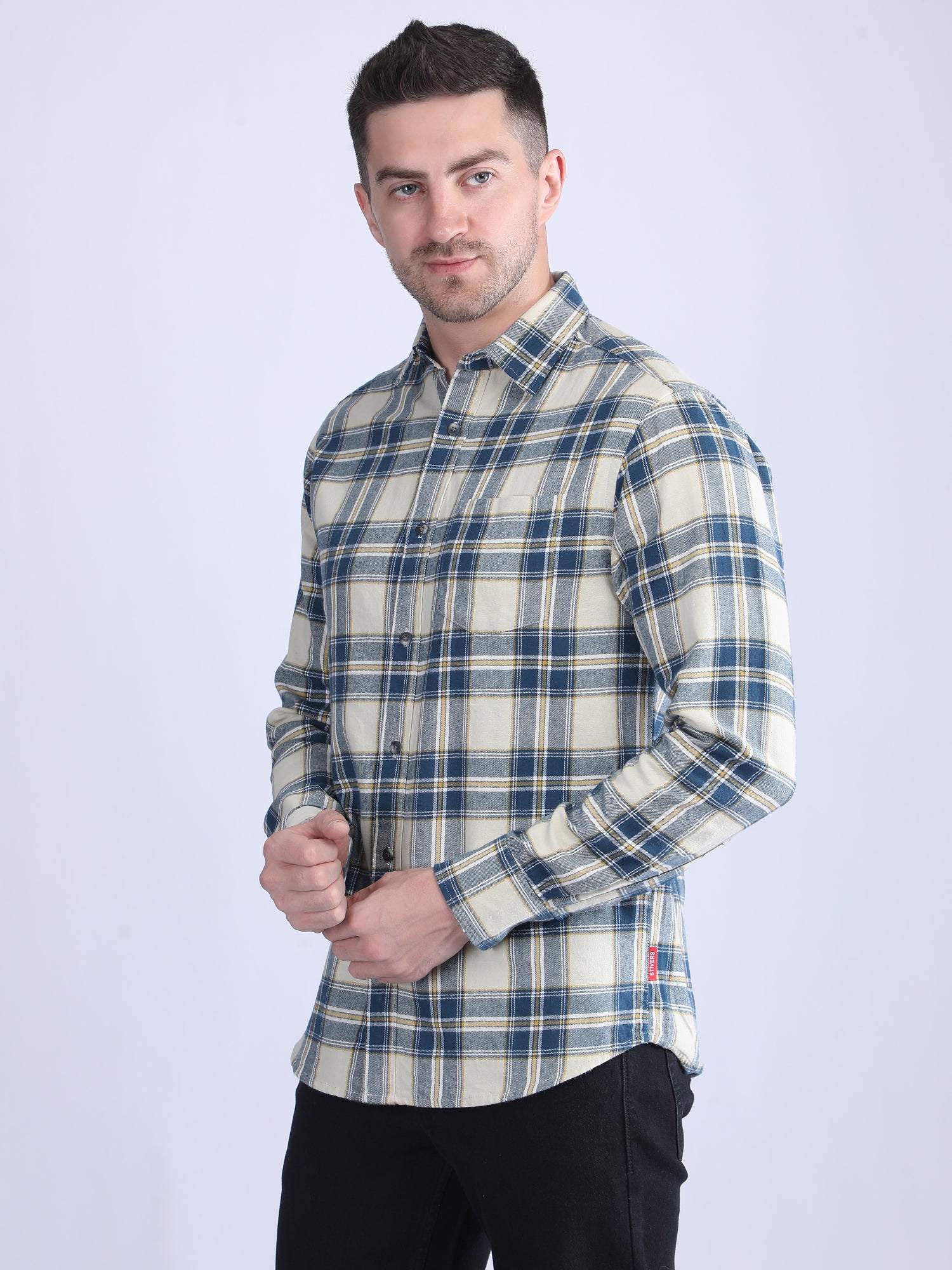 Regular Fit  Brushing Checks Shirt