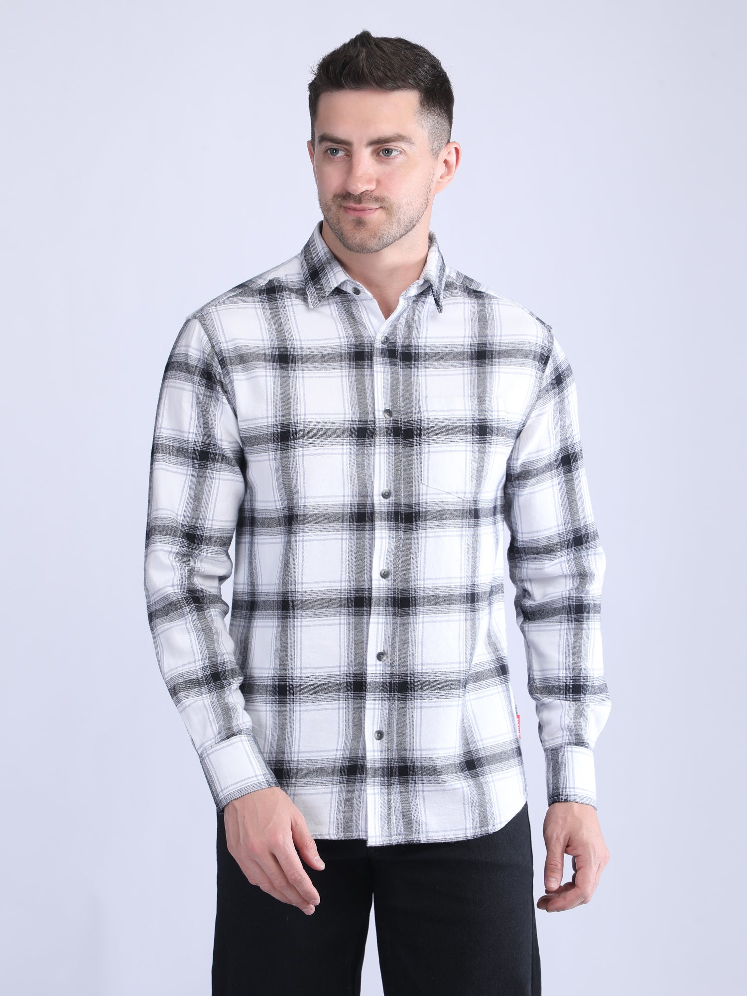 Regular Fit  Brushing Checks Shirt
