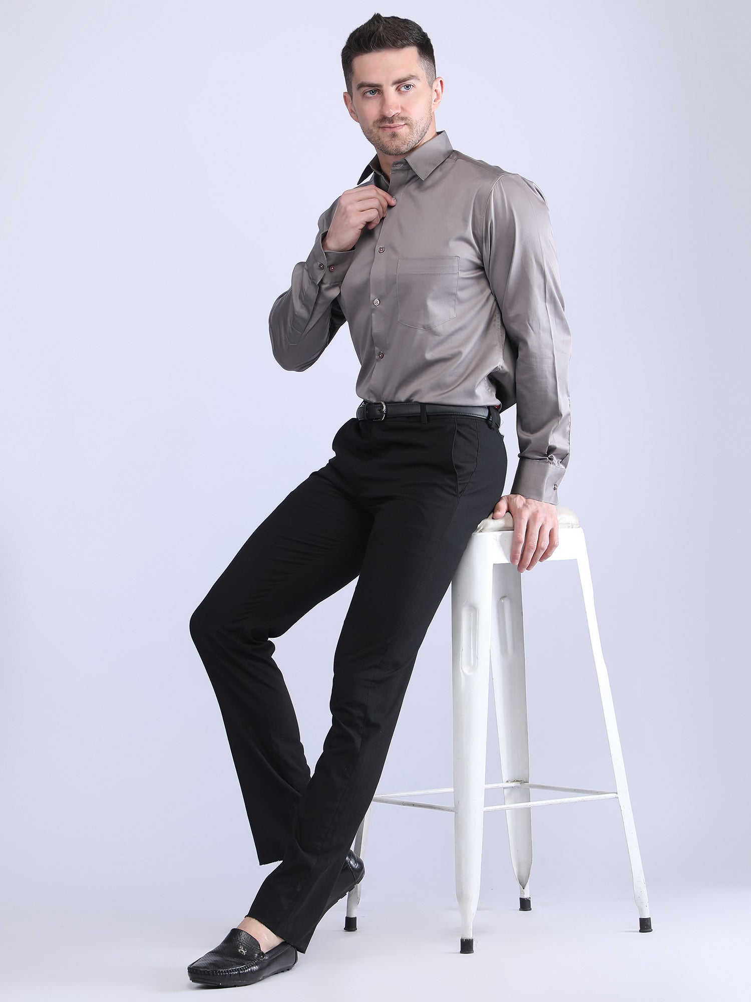 Regular Fit Satin Shirt