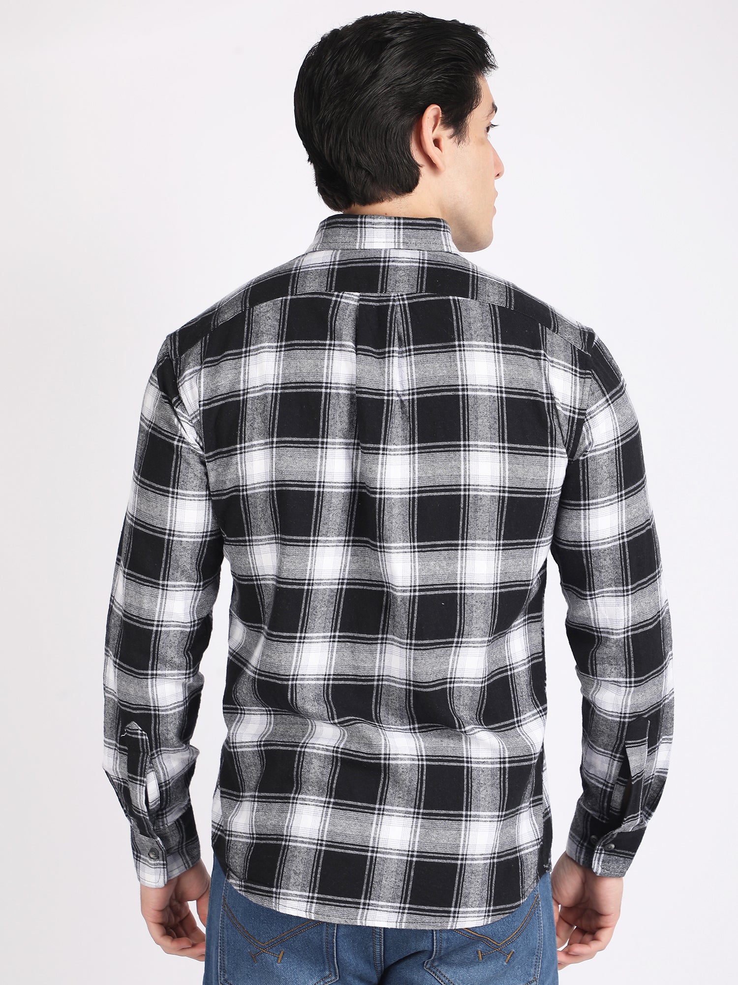 Regular Fit  Brushing Checks Shirt