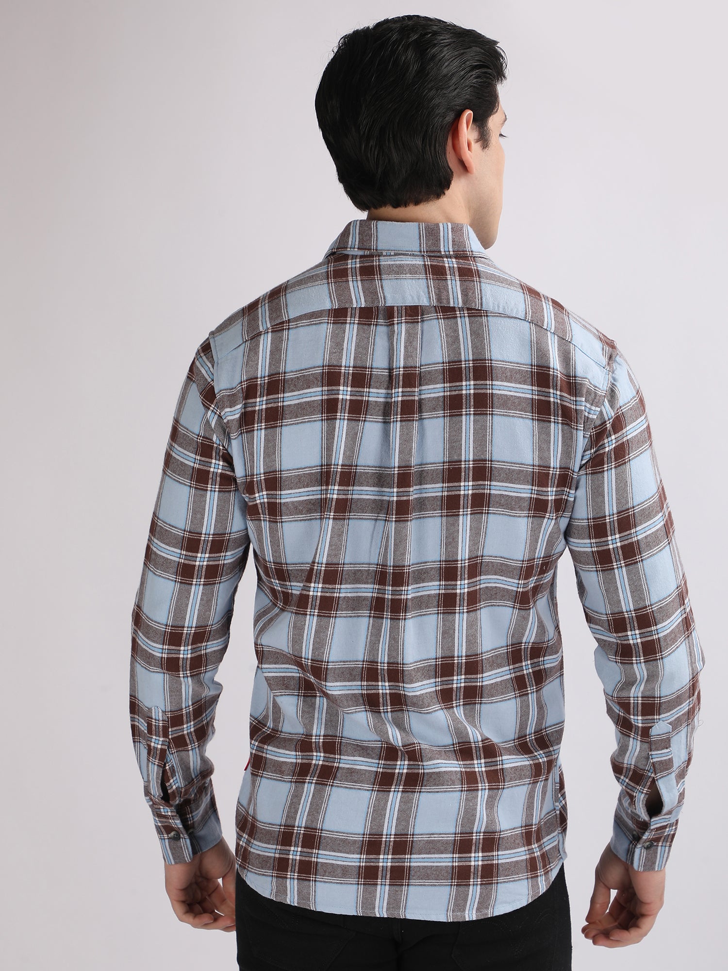 Regular Fit  Brushing Checks Shirt