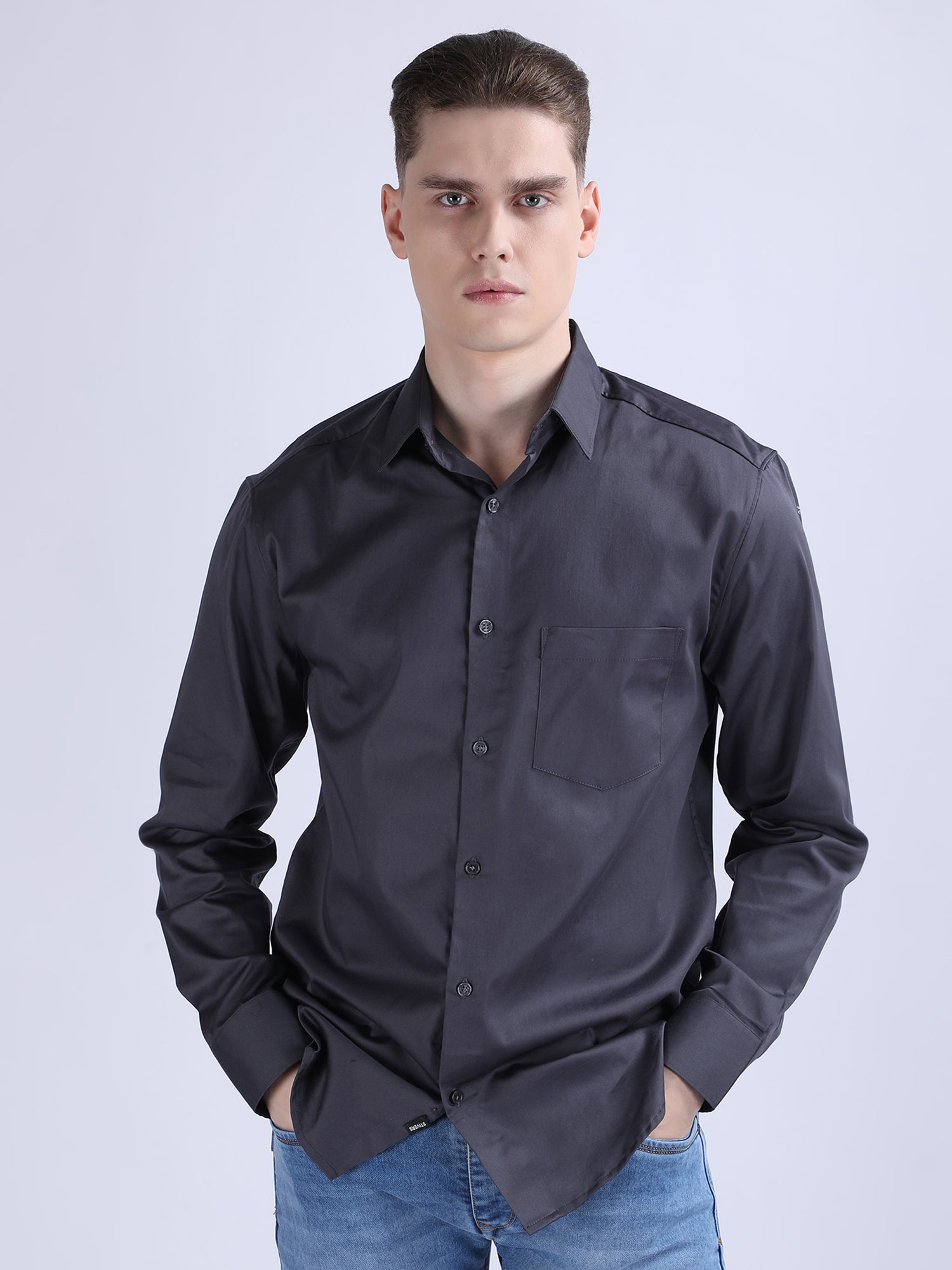 Regular Fit Satin Shirt