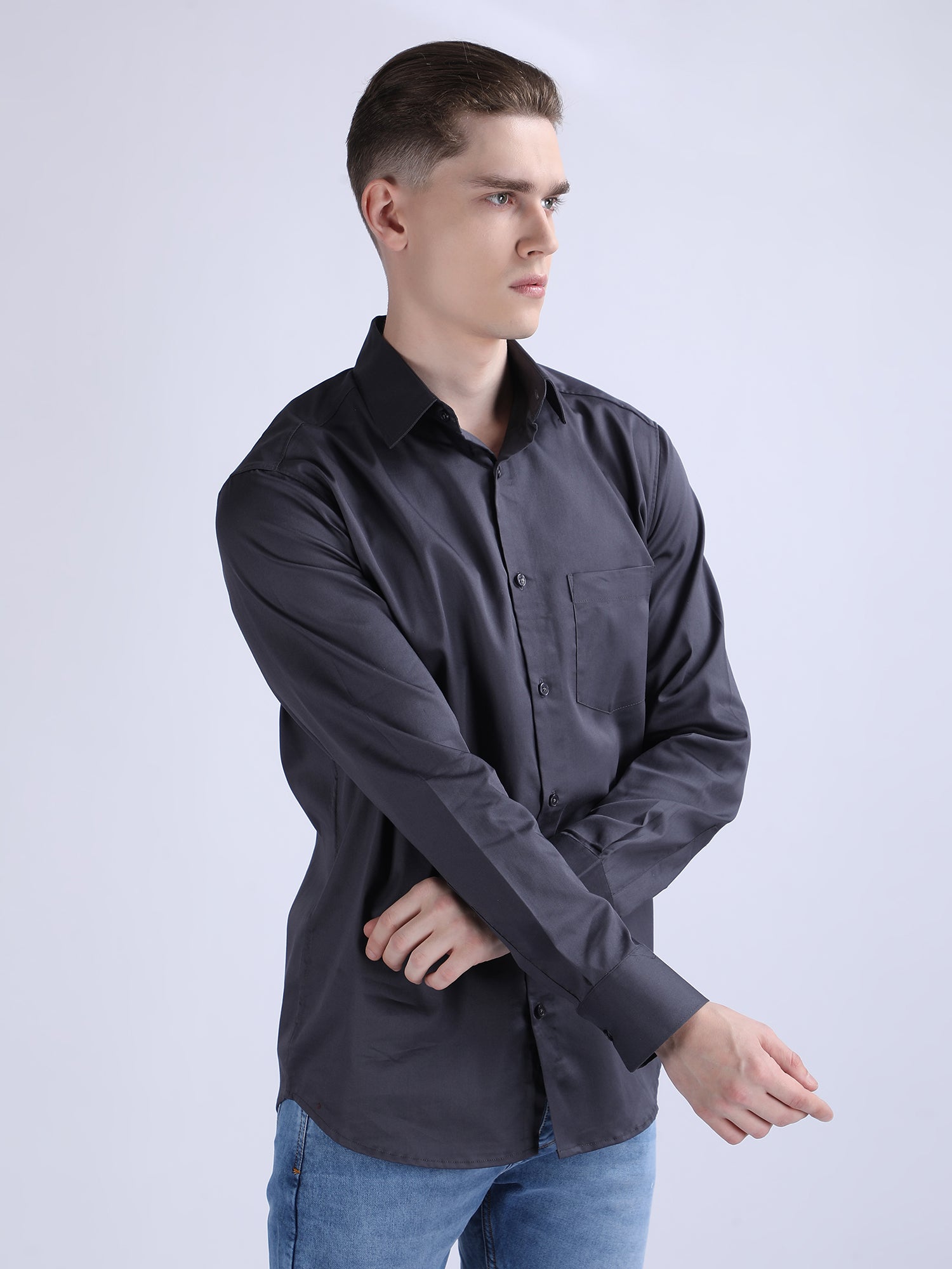 Regular Fit Satin Shirt