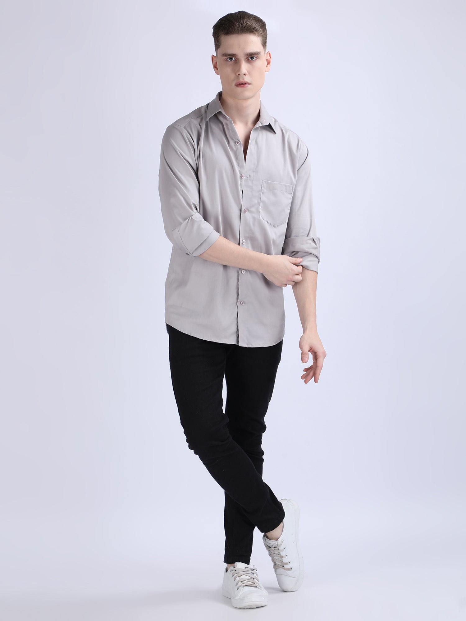 Regular Fit Satin Shirt