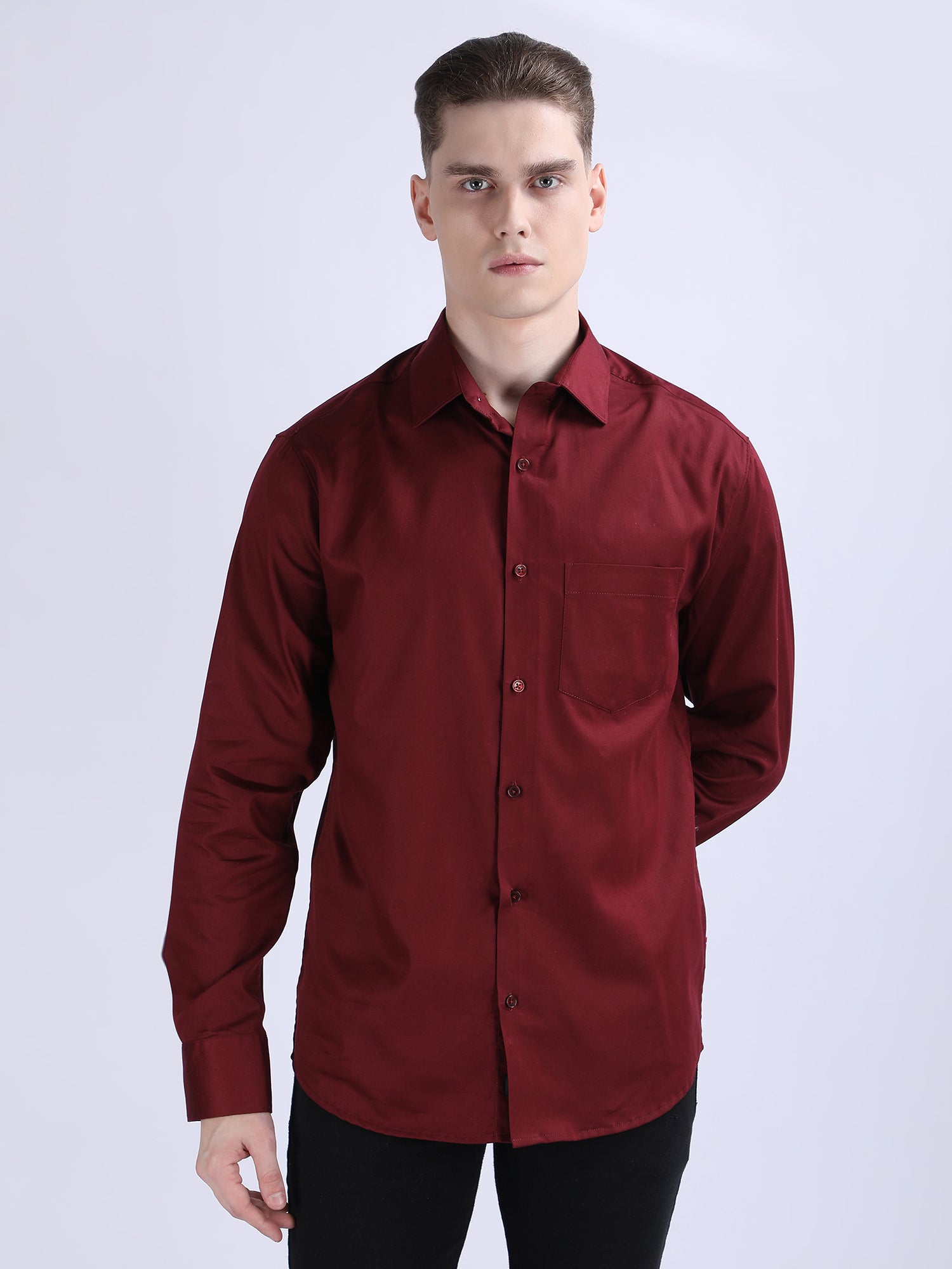 Regular Fit Satin Shirt