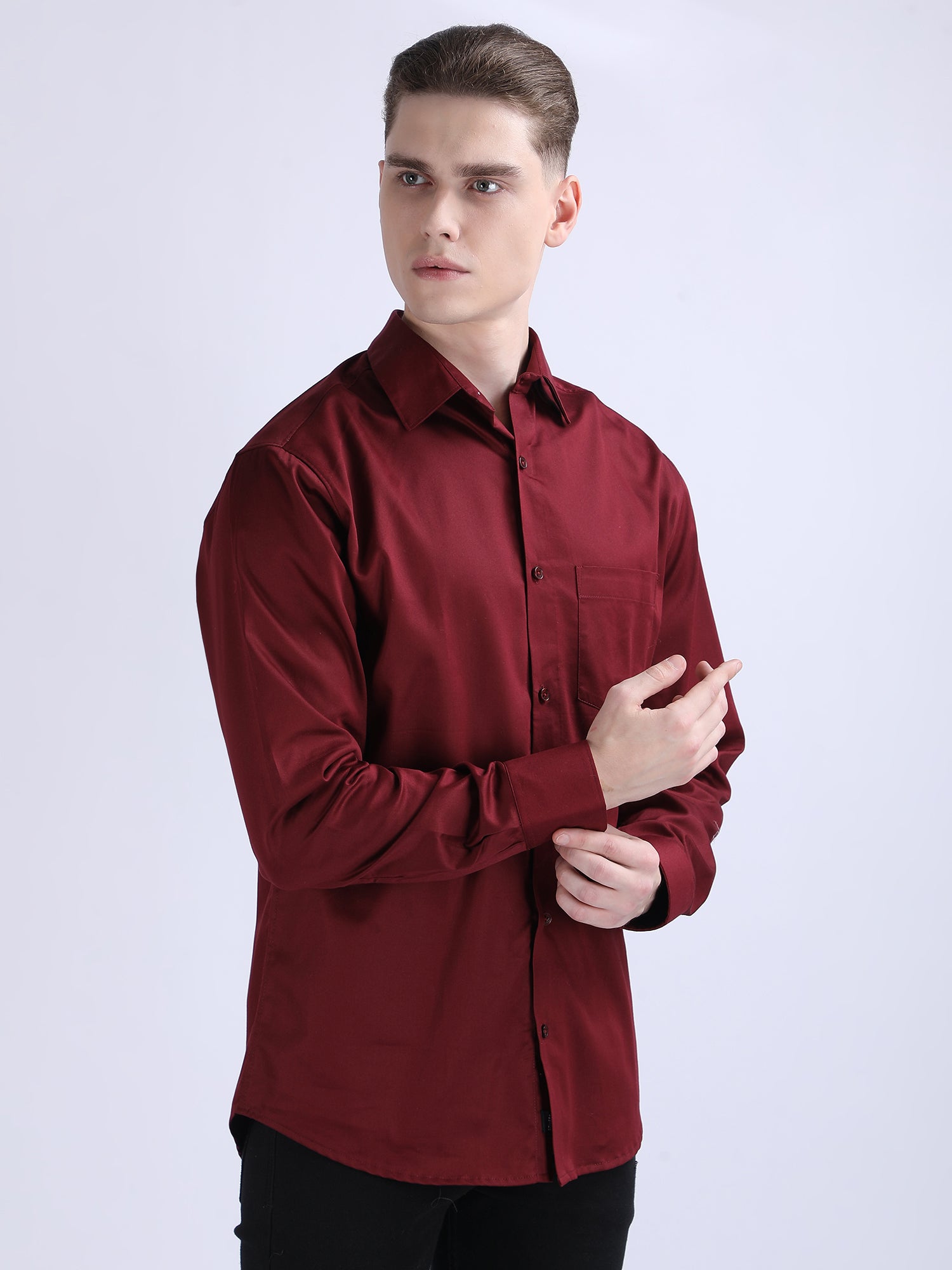Regular Fit Satin Shirt