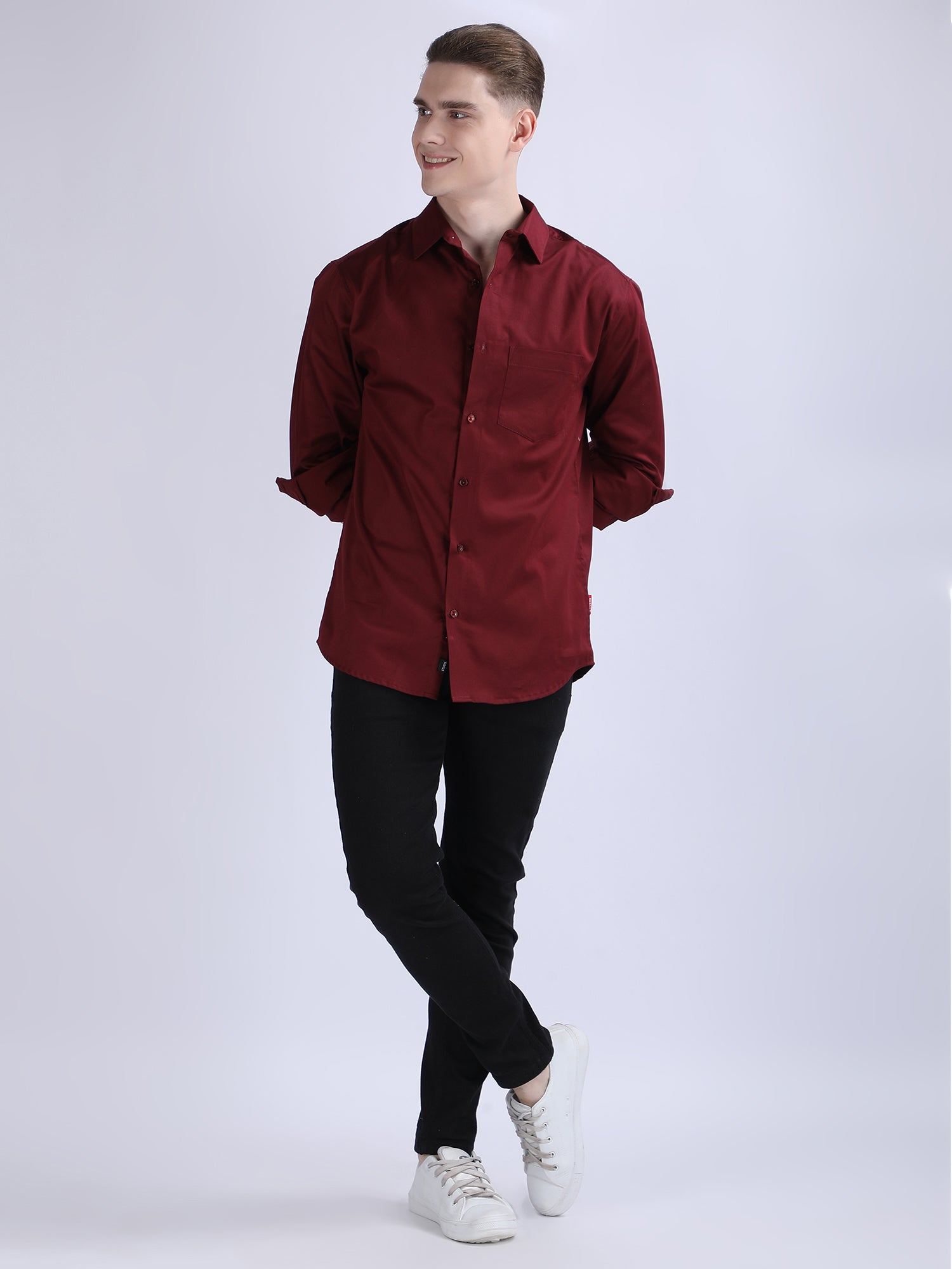 Regular Fit Satin Shirt