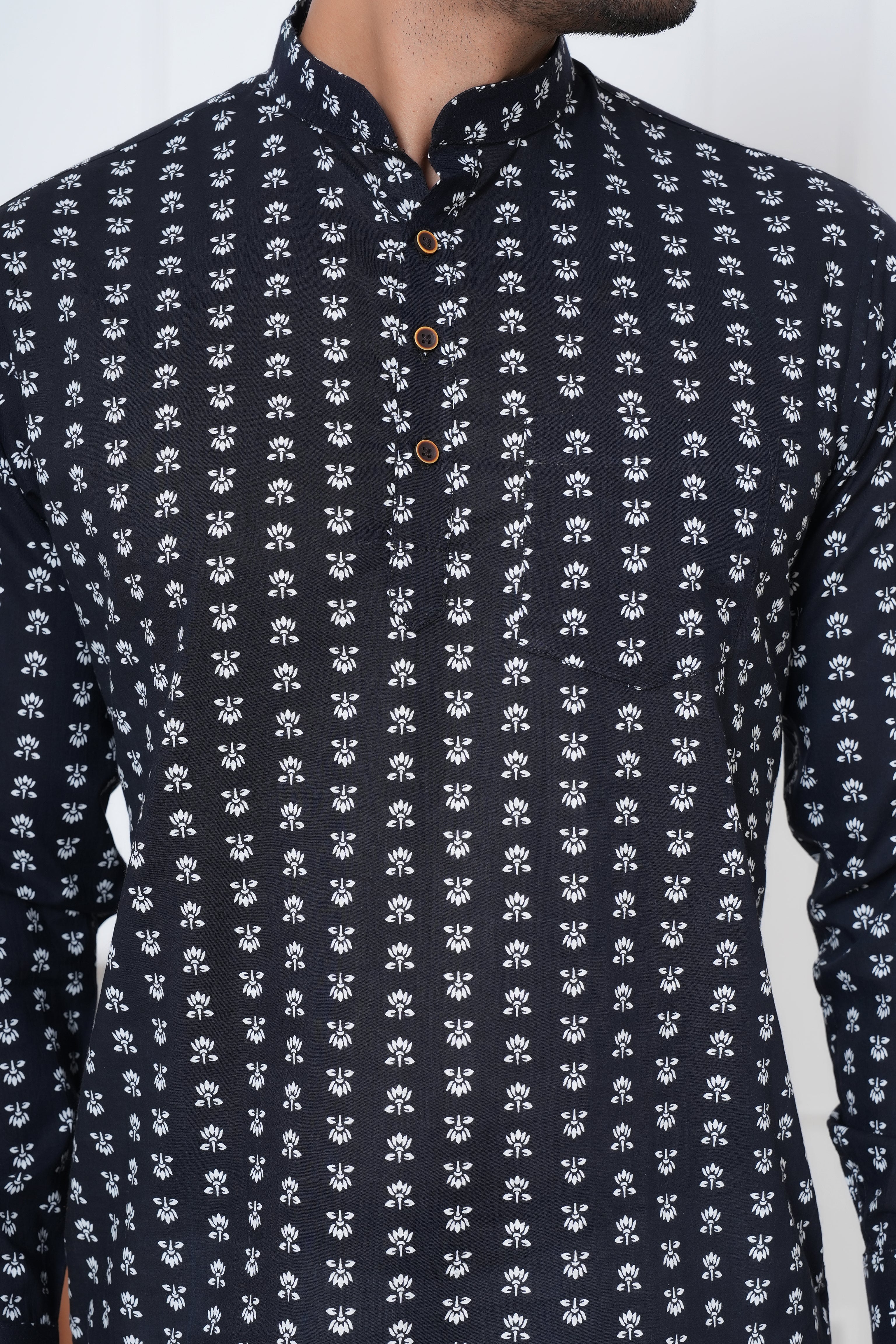 Cambric Fabric Men Short Kurta